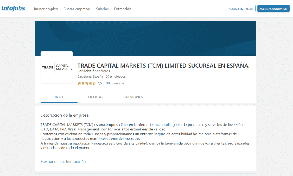 trade.com trabajo españa